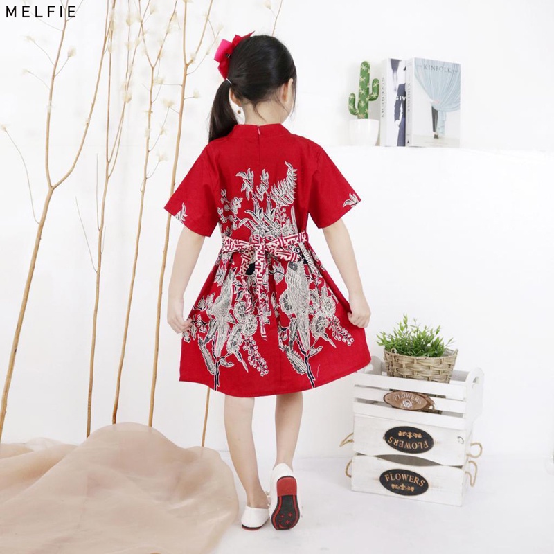 Evercloth Melfie / Leo Dress Batik Anak Perempuan Kids Family Couple Batik Keluarga Set