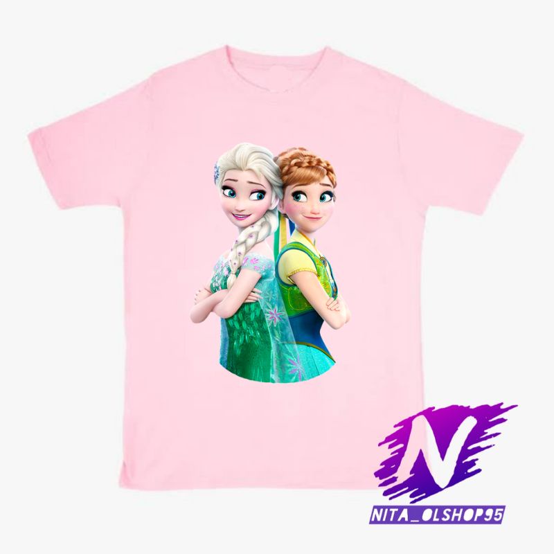 baju anak elsa ana frozen kaos anak elsa dan ana