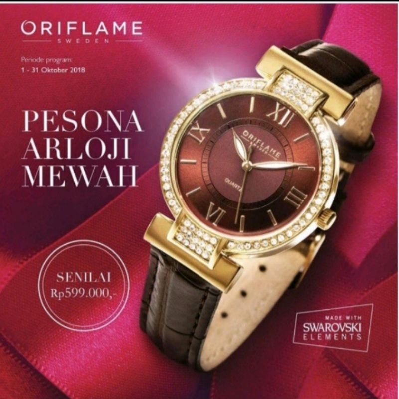Jam tantan wanita sleek watch//firts impresions strap watch by Oriflame