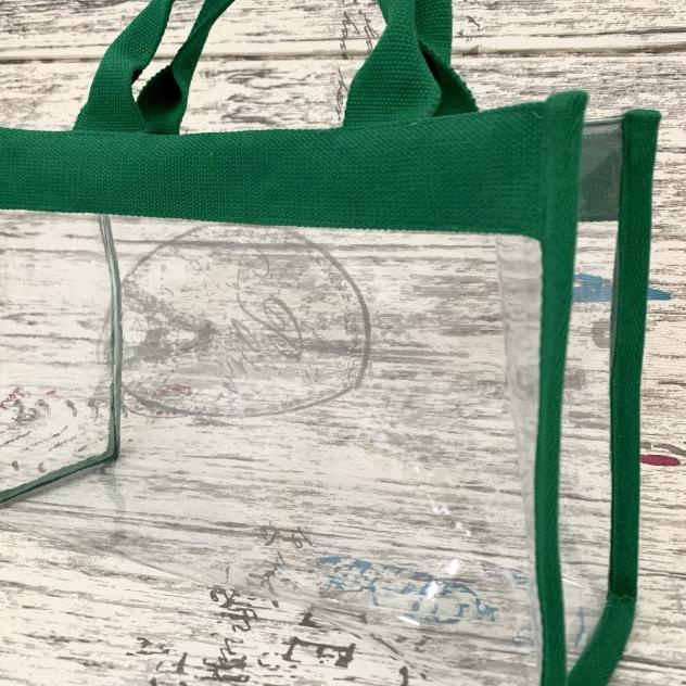 Tas Tote PVC Mika Transparant Fashion - Hitam, Resleting