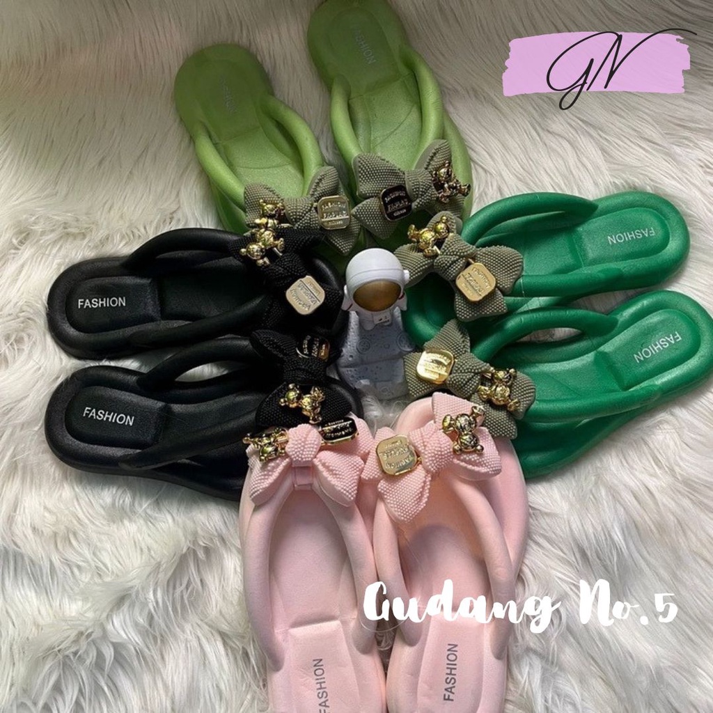 GN-2024 Sandal Jepit Jelly Pita Fashion Wanita Import