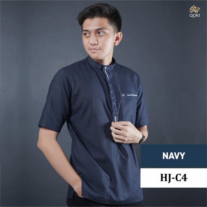 Qori Apparel Baju Koko Casual Hajid (Lengan Pendek)