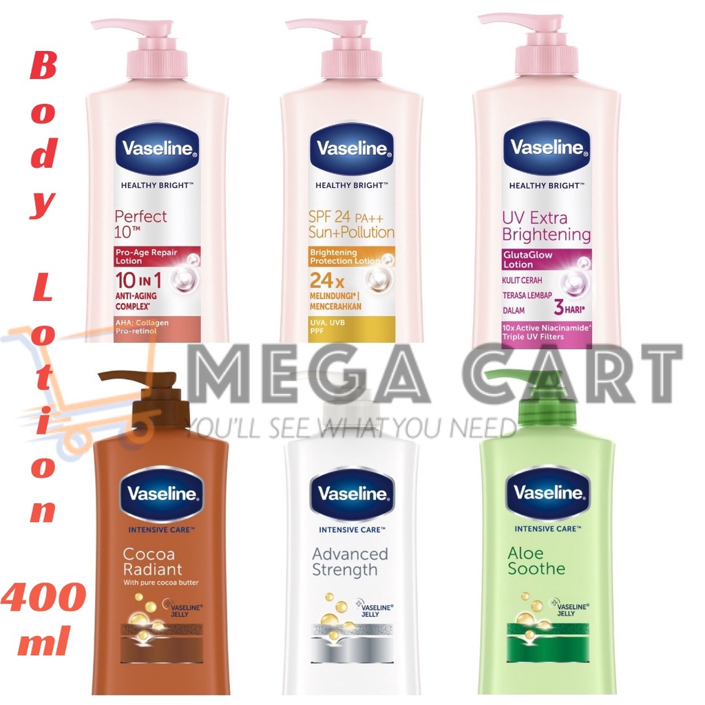 Body Lotion Vaseline 400ml Healthy Bright | Intensive Care