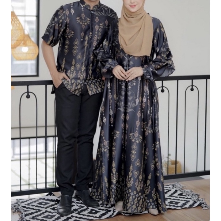 Bahan Kain Diorsilka Aleshaa Etnik Batik / bahan gamis mukena / kain silk meteran sage murah