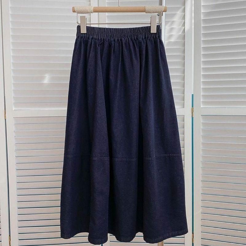 Rok Jeans SIGAR Polos Murah // Rok Panjang Jeans SIGAR Jumbo murah