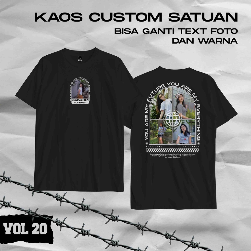 Kaos Custom Foto Pacar / Kaos Custome Aesthetic Satuan Vol 20