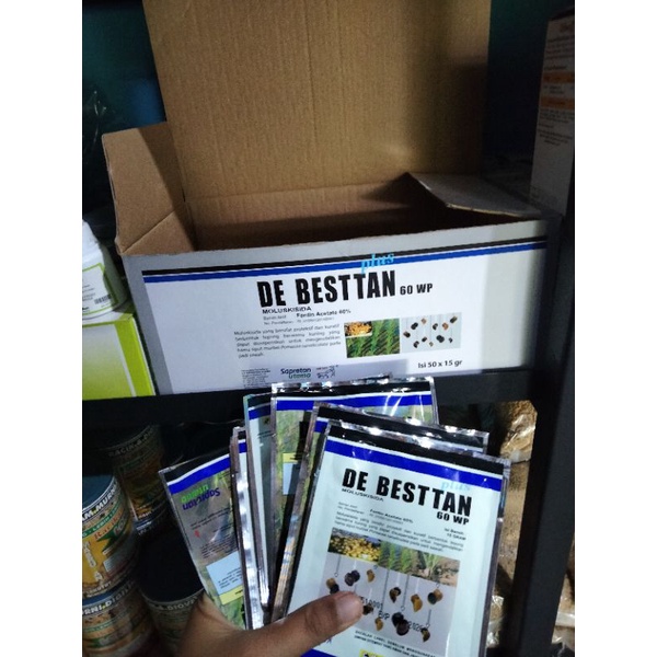 OBAT KEONG SAWAH INSEKTISIDA MOLUSKISIDA DE BESTTAN 60WP 15 GRAM