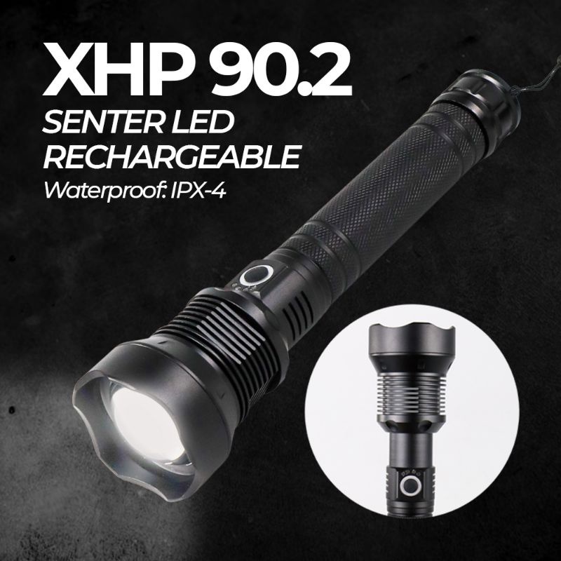 XLAMP Senter LED Flashlight USB Rechargeable XHP90.2
