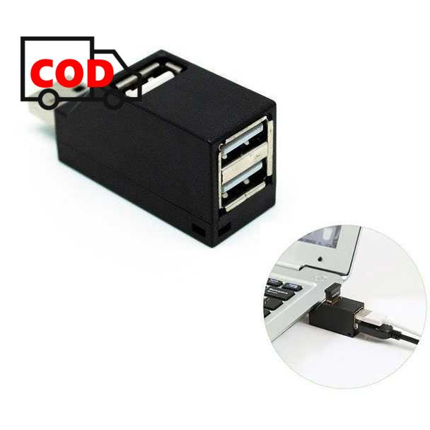 USB Hub 3 Port Mini 2.0 Perbanyak Colokan Komputer Laptop Transfer Data Cepat