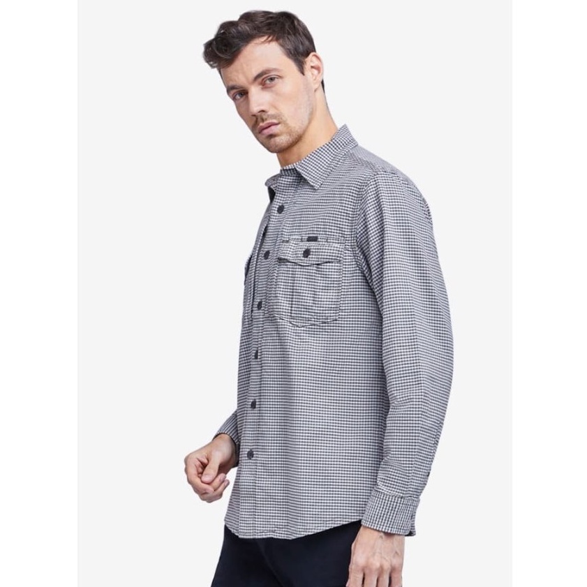 KEMEJA LENGAN PANJANG MGEE DISTRIC C008 - KEMEJA KASUAL KOTAK