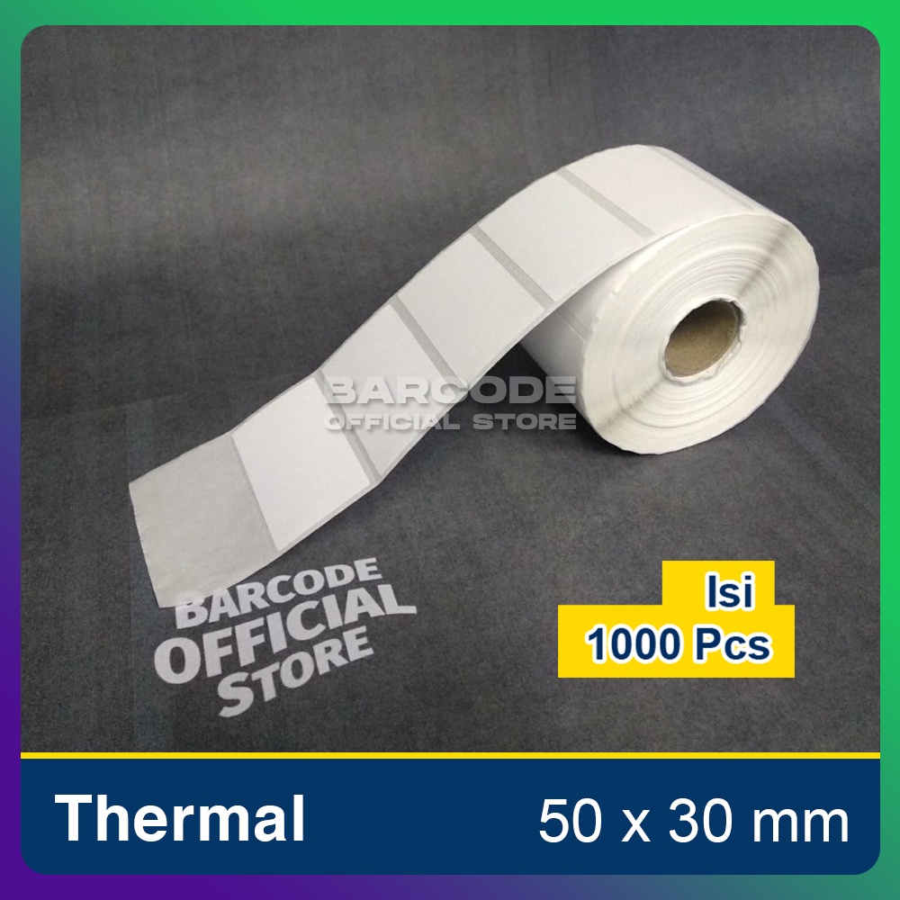 

Stiker Kertas Label Barcode Thermal ukuran 50x30mm - 50 x 30 mm