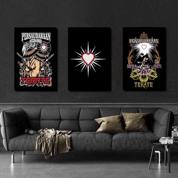 Hiasan dinding PSHT Ukuran 47x31 Dekorasi Dinding Ruang Tamu Foto Dinding Persaudaraan Setia Terate 