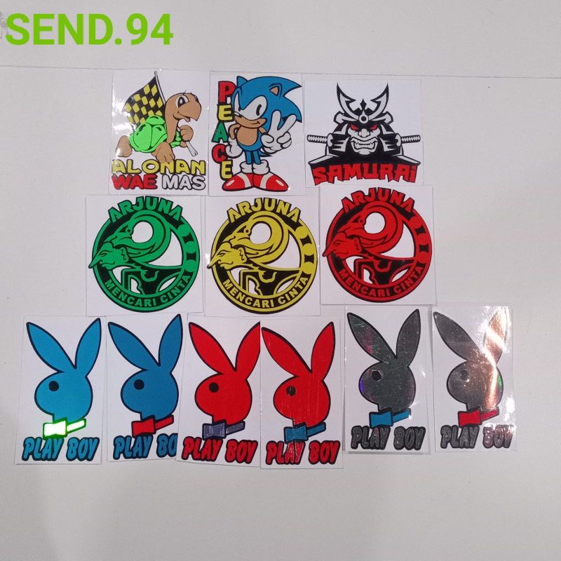 sticker cutting playboy Arjuna samurai sonic