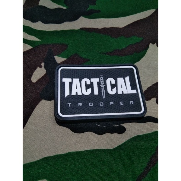 patch RUBBER LOGO TACTICAL /asesor topi tas tempelan perekat