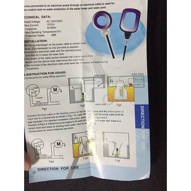 Float Switch York Italy Kabel 2 meter