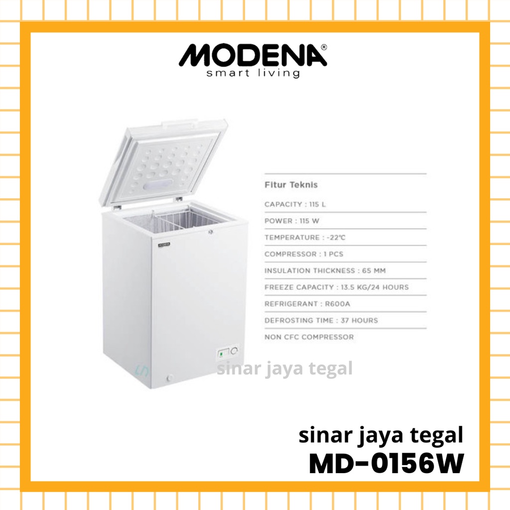 CHEST FREEZER MODENA MD-0156W 150 LITER - WHITE