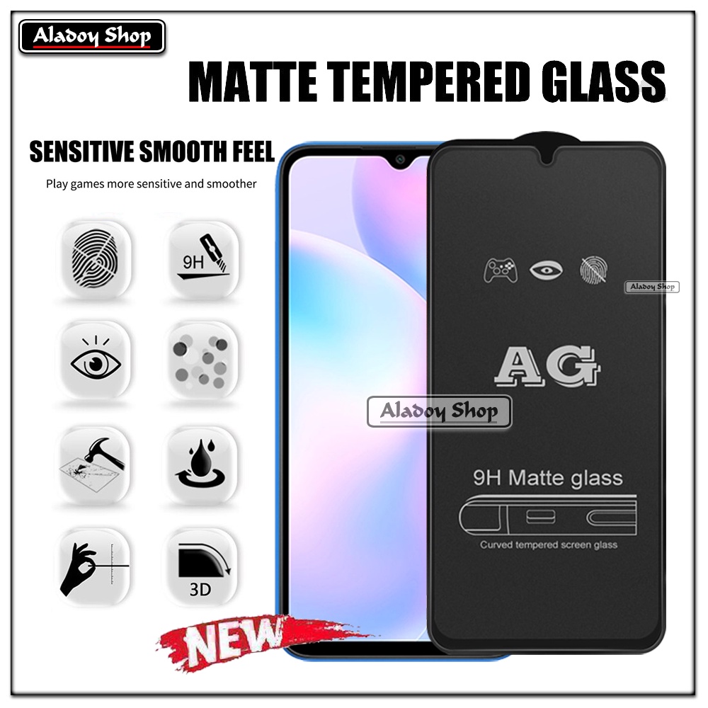 Xiaomi Redmi 9A PAKET 2IN1 Tempered Glass Matte Anti Glare Full Layar dan Tempered Glass Kamera