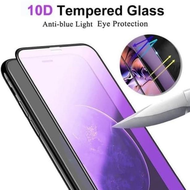 Blue Ray 10D Samsung M11 A6 J3 J5 Pro J4 2018 Tempered Glass FULL GLUE ANTI RADIASI