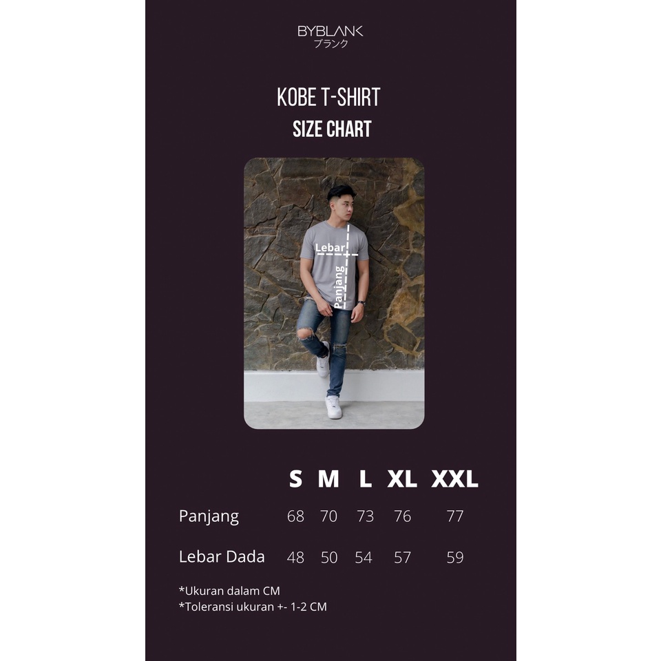 KOBE T-SHIRT - Kaos Polos Lengan Pendek in Dusty Blue