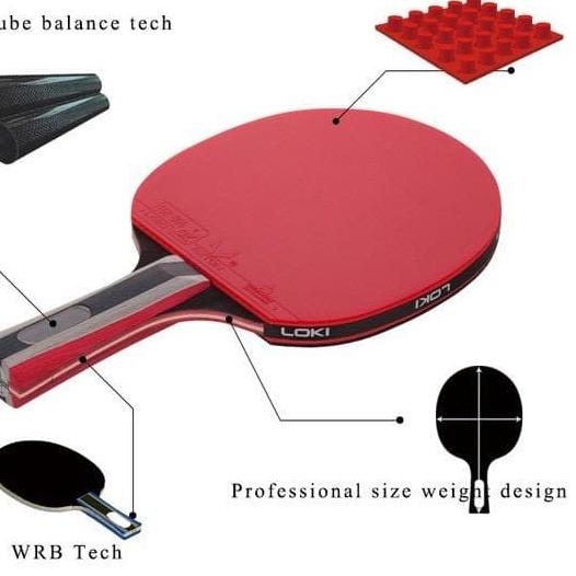 Bet Pingpong Bat Tenis Meja Bat Pingpong LOKI 3star Carbon ORIGINAL