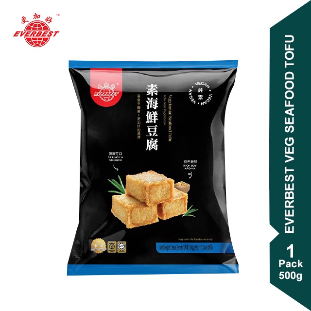 Tahu Hai Sien Tou Fu Vegetarian Frozen Food/Everbest Seafood Tofu 500gr
