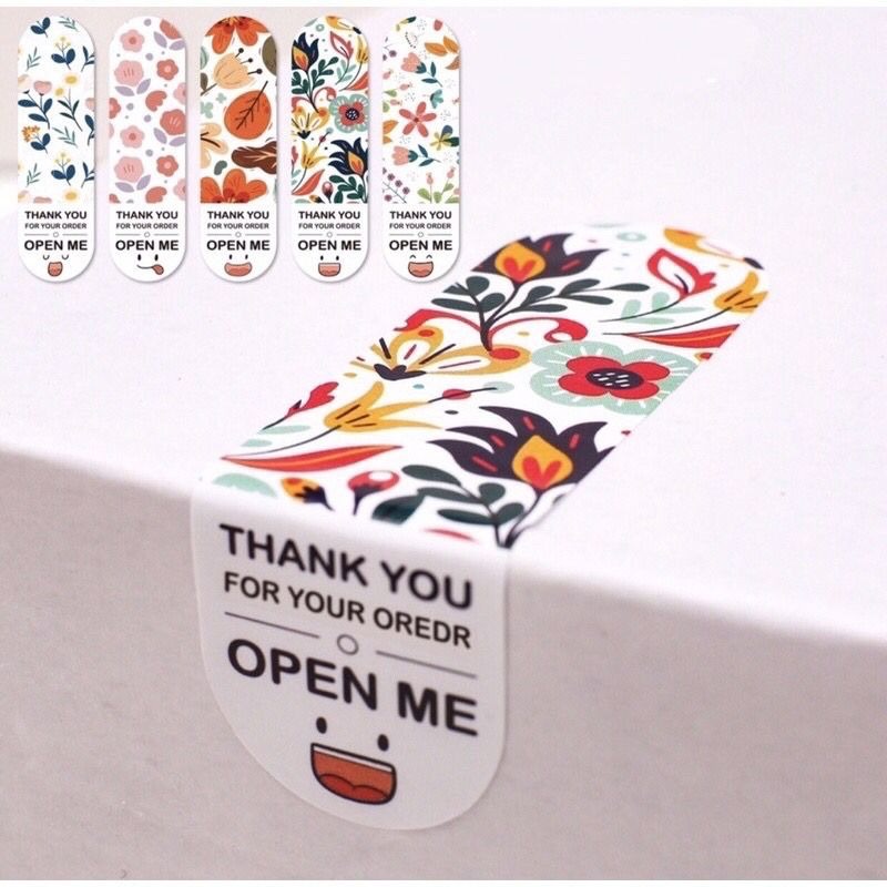 Stiker Label Open Me Thank You For Your Order STIKER OPEN ME ISI 20 50 100