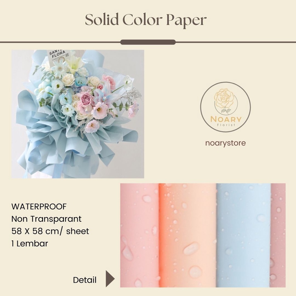 Solid Color Paper Kertas Bunga Wrapping Cellophane Paperwrap Buket Bunga Bungkusan Bunga / Flower Wrapping / Cellophane / Wrap / Kertas Bunga / Kertas Kado / Flower Paper / Kertas Grosir / Kertas Import / Kertas Cellophane / Florist / Buket Bunga / Floris