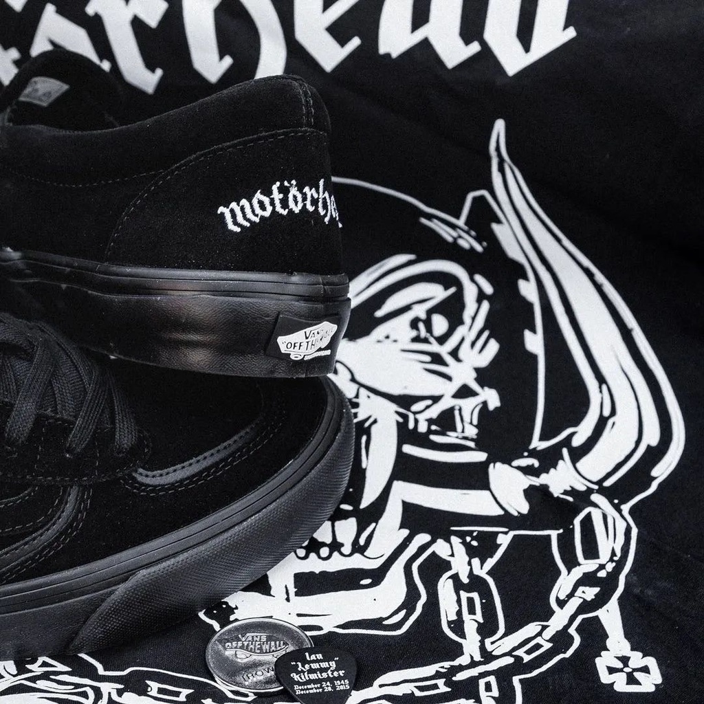 VANS SLIP-ON &amp; ROWLEY SKATE x MOTORHEAD BLACK OUT  ORIGINAL 100%