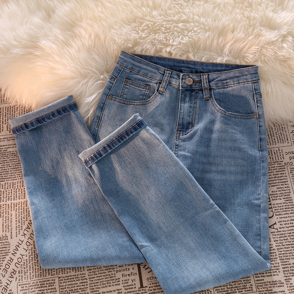 NEW HW SKINNY JEANS SNOW BIRU/ HIGH WAIST CELANA JEANS PREMIUM ( S -XL)