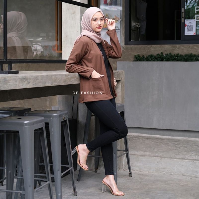 Outer Atasan Wanita Kusus Coklat / Bisa COD