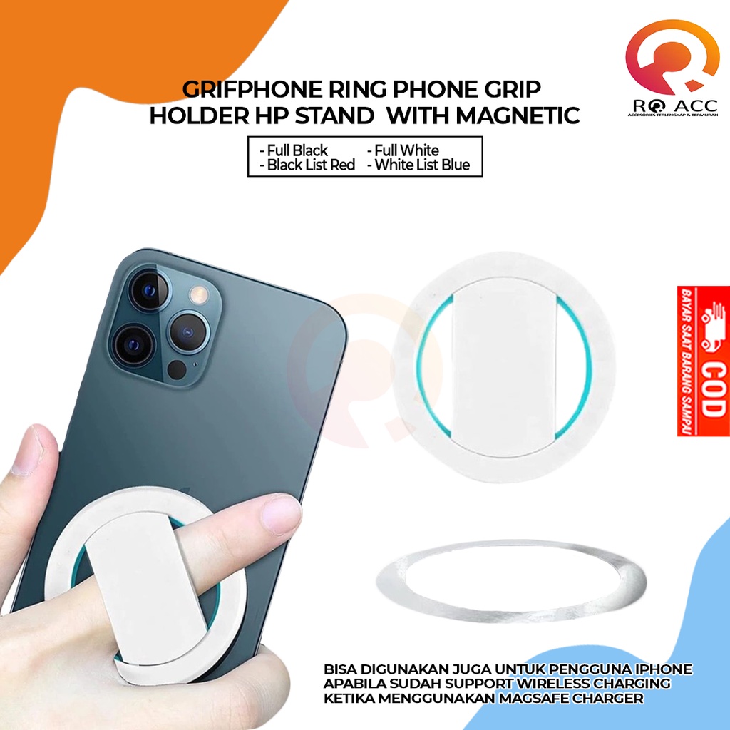 [RO ACC]NVN-PG01 GRIFPHONE RING PHONE GRIP HOLDER HP STAND WITH MAGNETIC