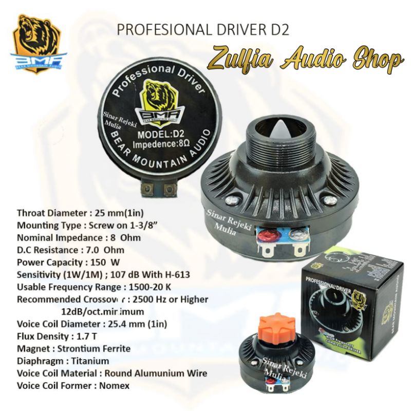 DRIVER TWEETER BMA D2 TWITER BMA D2 ORIGINAL