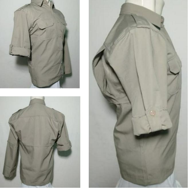 Kemeja Lapangan I Kemeja PDL Polos Kain Ripstop Outdoor Indoor