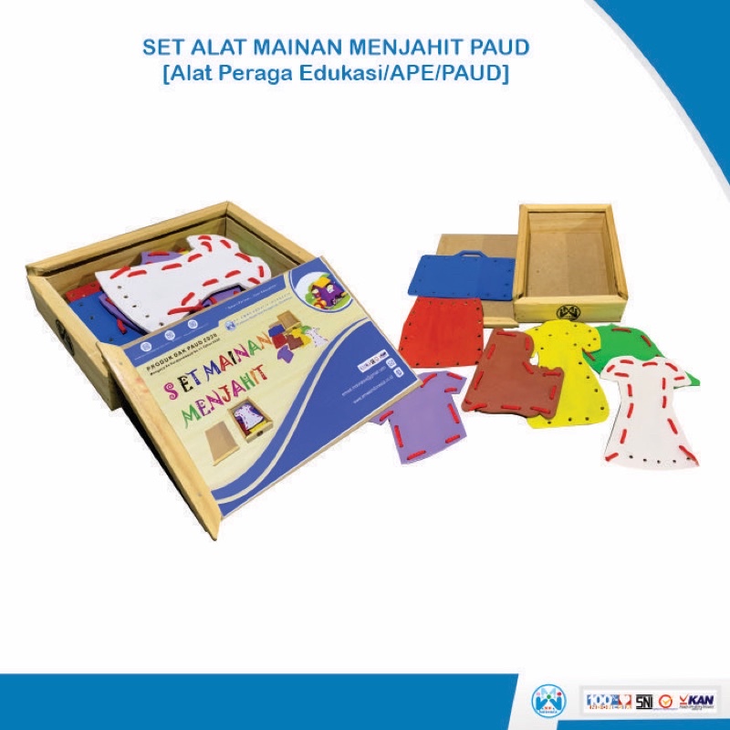 Set Alat Mainan Menjahit PAUD [Alat Peraga Edukasi Anak APE/PAUD]