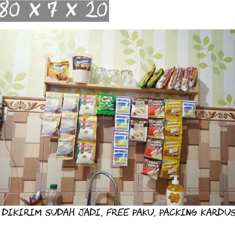 rak kopi / rak kopi sachet / rak kopi dinding / rak kopi tempel dinding