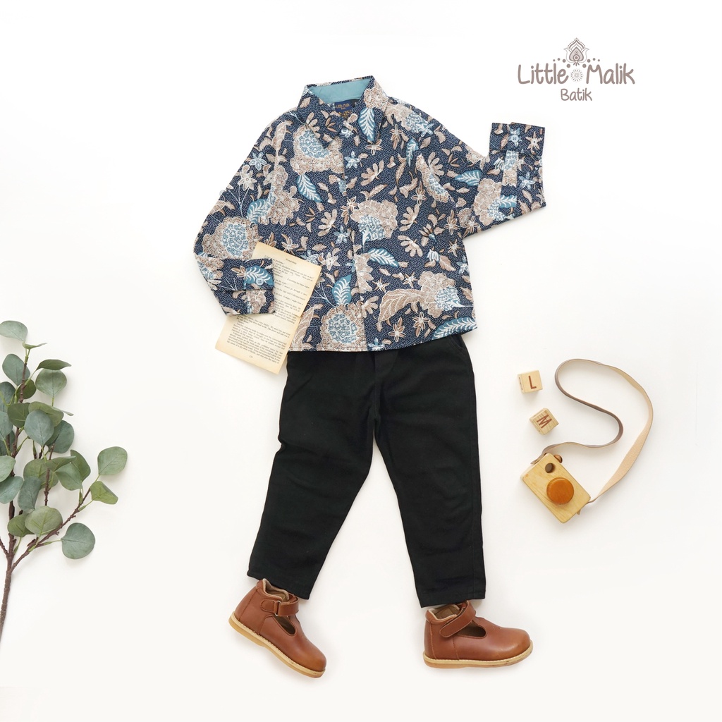 Kemeja Batik Anak Lengan Panjang By Little Malik Batik, Lawasan Solo