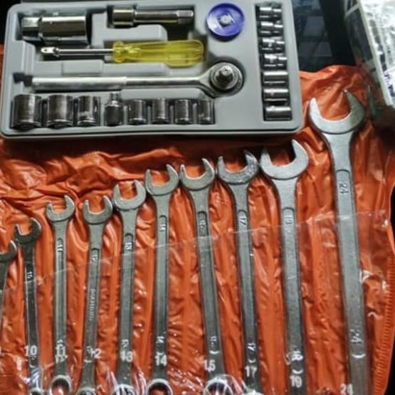 Kunci Ring Pas set 11 pcs Diamond + Kunci sok set 21 pcs PAKET MURAH