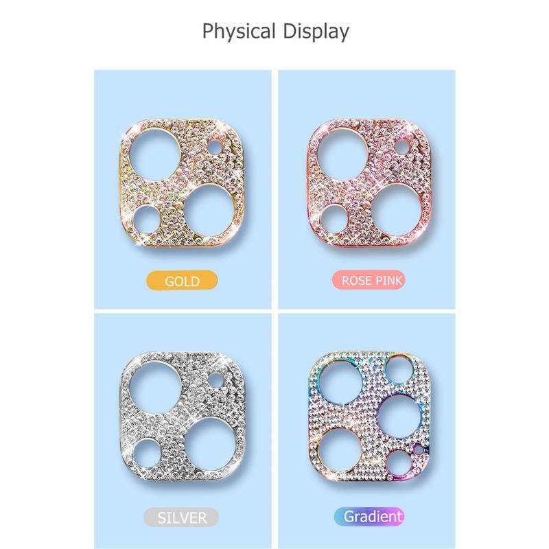 Pelindung Lensa Kamera Aksen Kristal Berlian Imitasi Untuk iPhone 14 13 12 11 Pro MAX Mini Plus 14 13 12