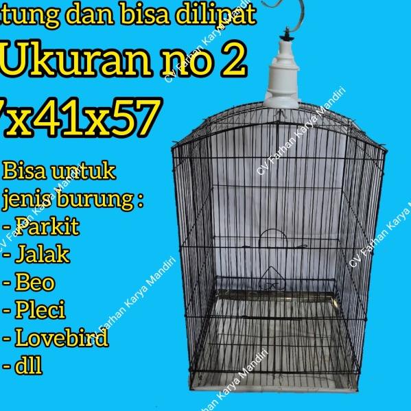 Kandang kotak besi buat burung bisa di lipat no 2