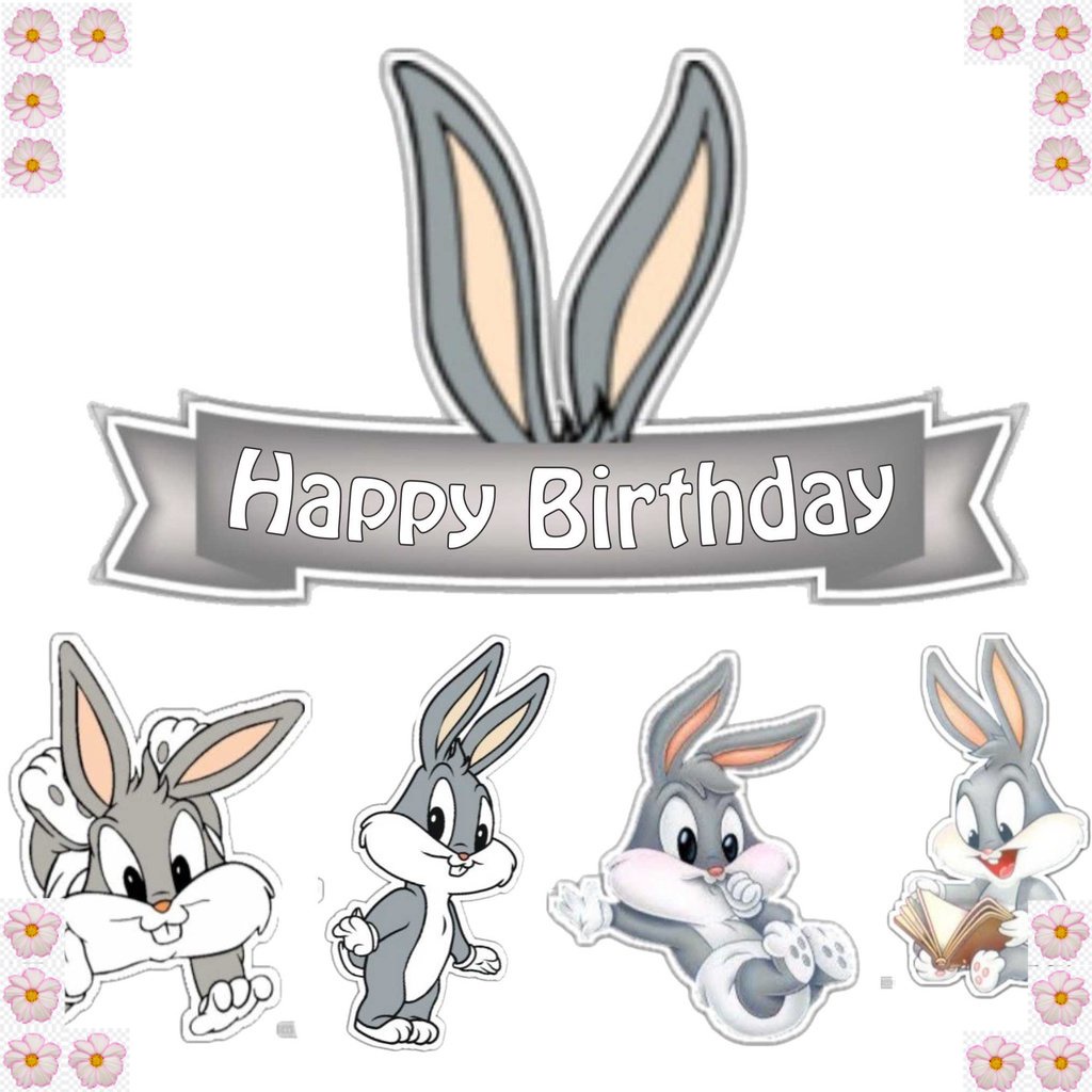 

TOPPER CAKE ULANG TAHUN / HIASAN KUE BUGS BUNNY AENBAG TOPER KERTAS