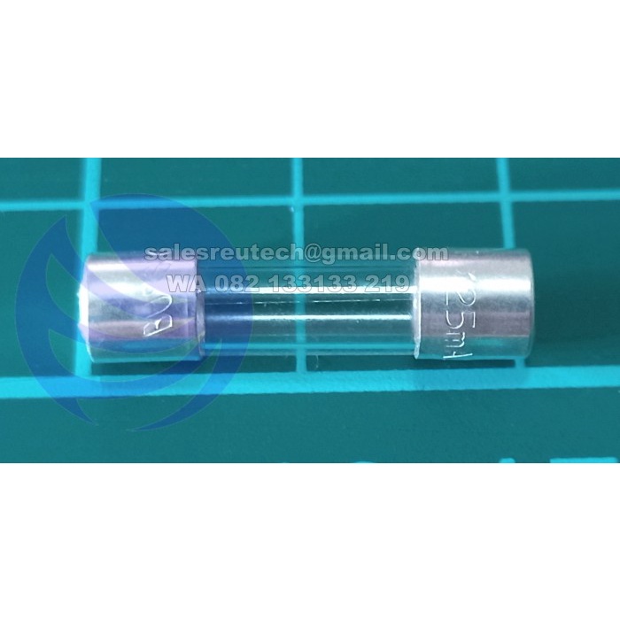 Fuse Kaca 5x20mm 125mA 250V Bussmann GMA 125mA Fast Acting