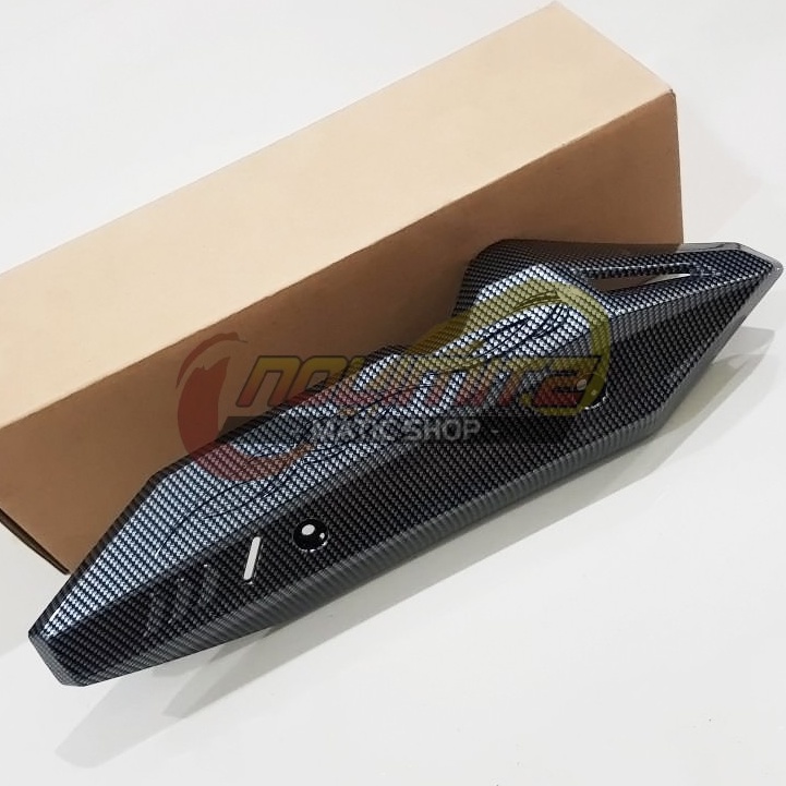 Cover Knalpot NEMO Carbon Tutup Pelindug Tameng Muffler Honda Vario 125 150 2018 UP