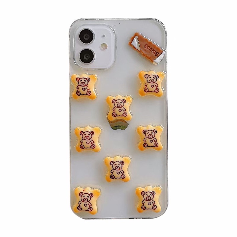 Biscuit 3D Case Vivo V25 V25 Pro V25e T1 5G 4G Y21 Y22 Y21s X70 X80 Y33s Y53 Y53s V21 Y15s Y51 Y1s Y11 Y35 Y30 Y50