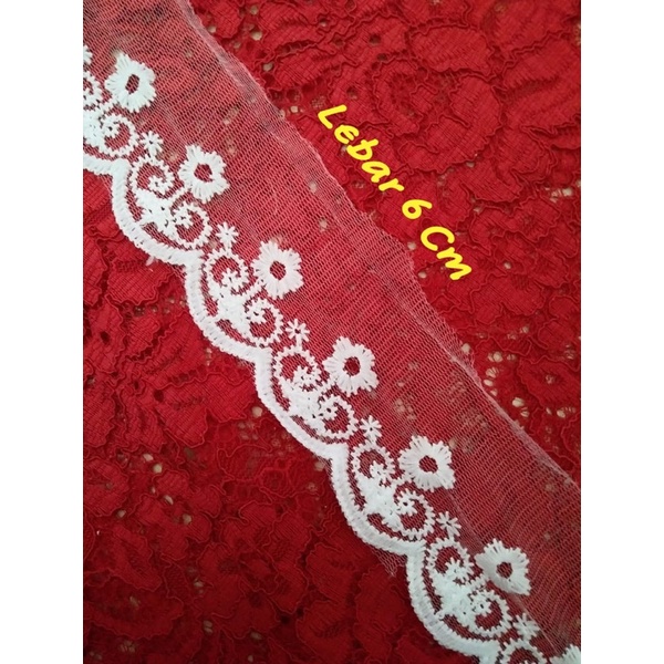 renda kaca atau tulle di jual per yard