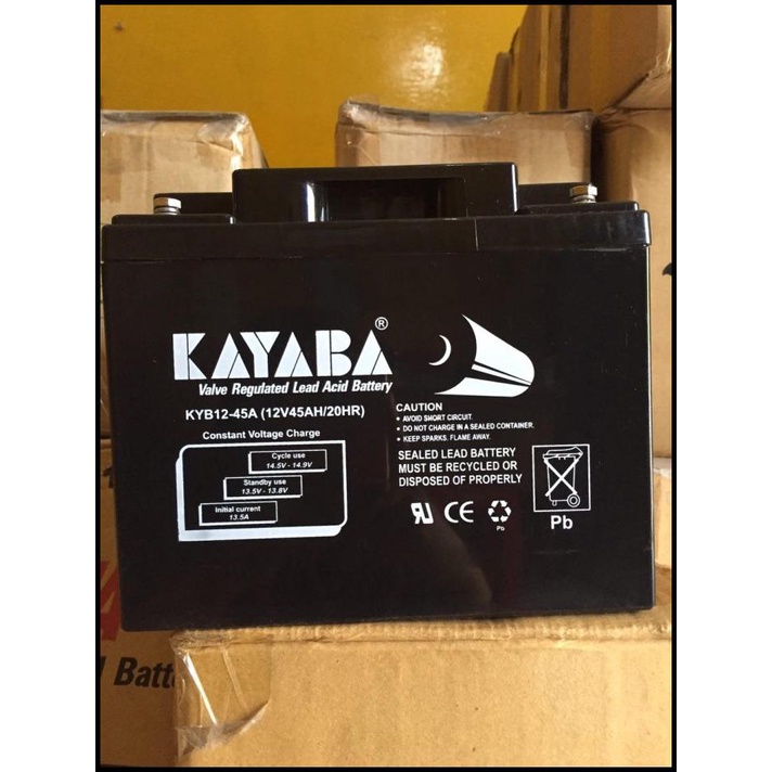 Promo Aki (Baterai) Vrla Ups Kering (Mf Battery) Kayaba Agm 12 V 45 Ah