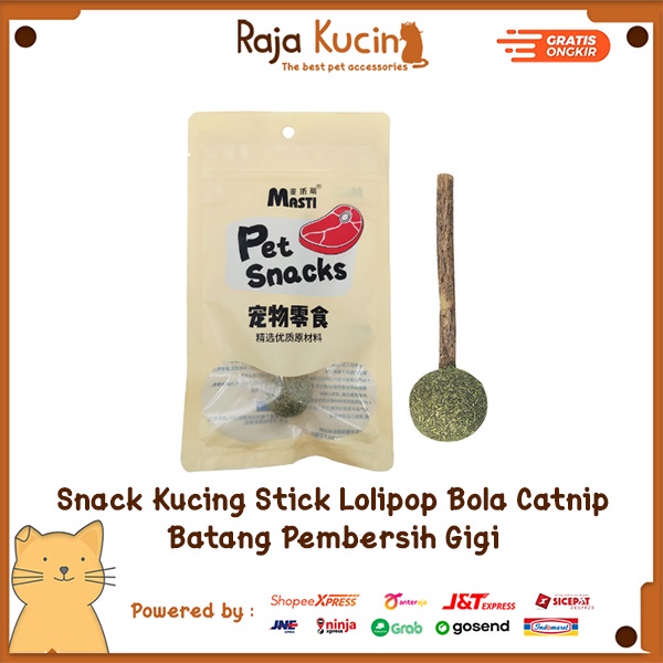 Snack Kucing Stick Lolipop Bola Catnip Batang Pembersih Gigi