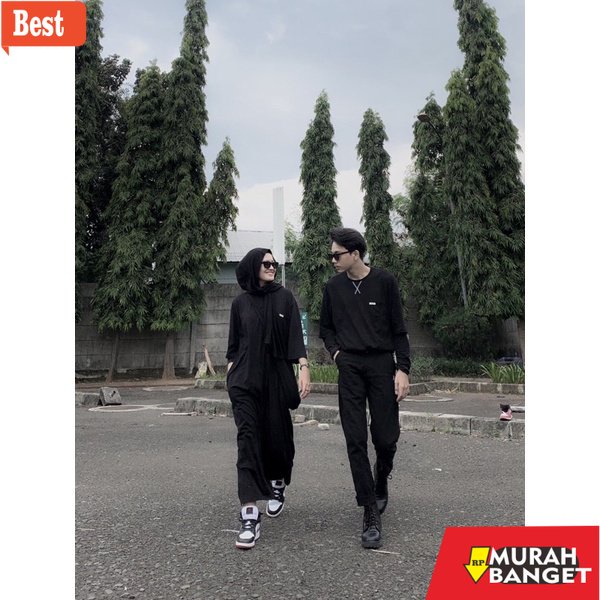 baju setelan wanita kekinian 2022 RAABIHA Couple series kaos oversize | baju couple kaos | oversize 