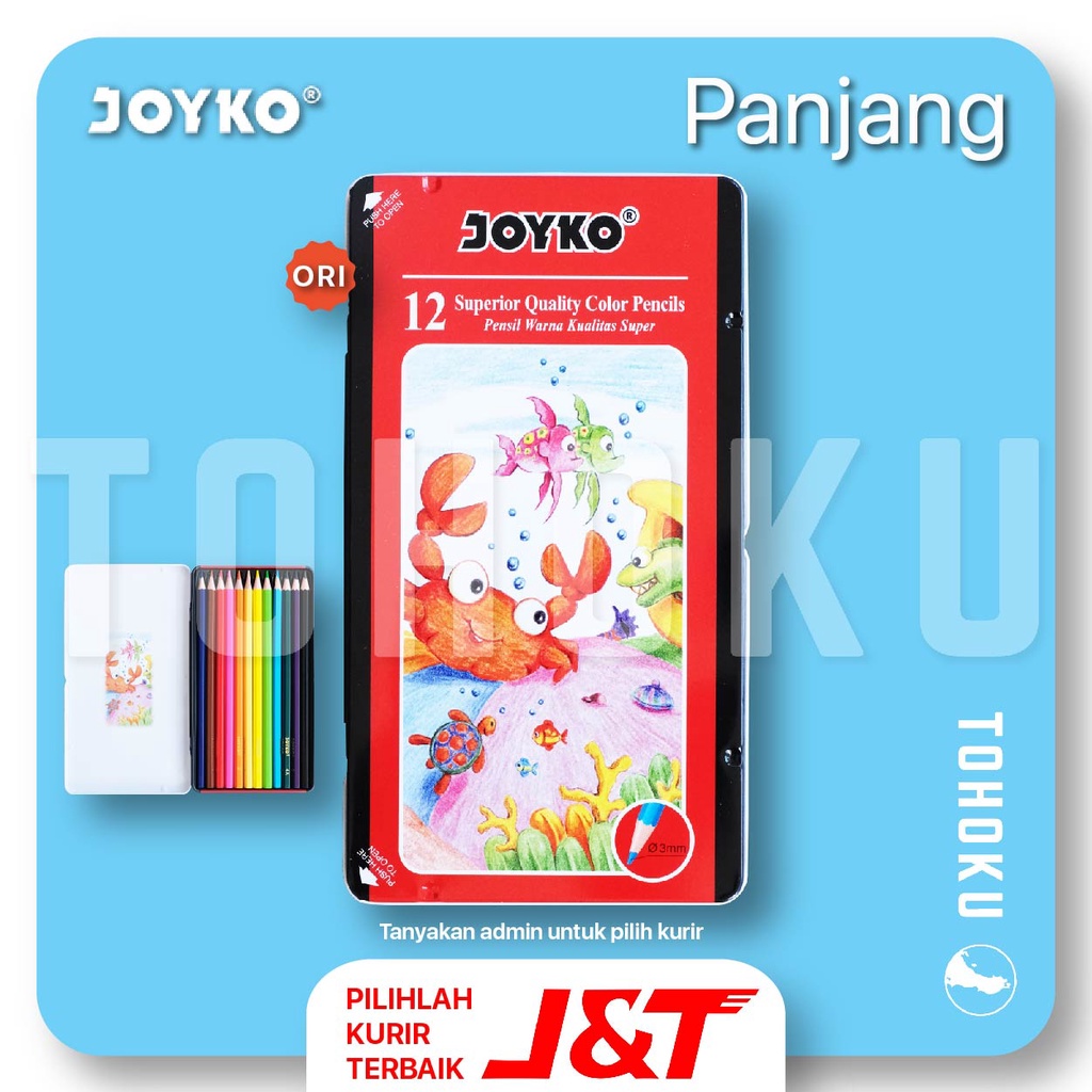 

Joyko - Pensil Warna Kotak Kaleng