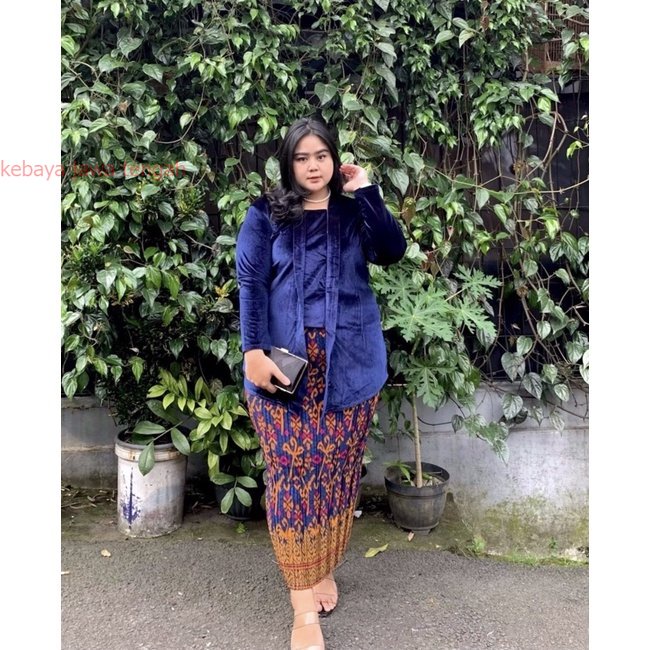 KEBAYA KUTUBARU BLUDRU S - 6XL ( 1 STEL ) Kebaya Bludru