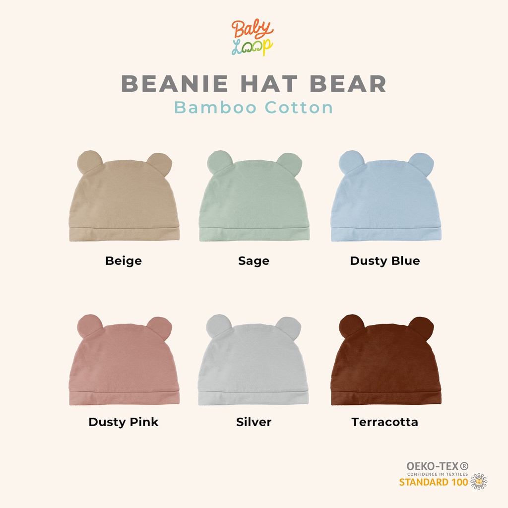 Baby Loop - Beanie Hat Bear - Topi Bayi